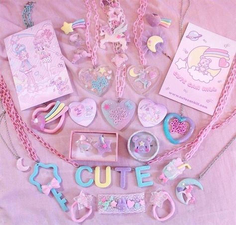 ❤ Blippo.com Kawaii Shop ❤ Pastel Things, Aesthetic Accessories, Yami Kawaii, Kawaii Jewelry, Pastel Fashion, Kawaii Accessories, Pastel Pink Aesthetic, Kawaii Room, Kawaii Aesthetic