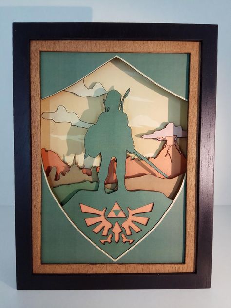 Legend Of Zelda Link, Light Shadow, Shadow Art, Handmade Lamps, The Legend Of Zelda, 3d Paper, Gift For Birthday, Light Lamp, Cardstock Paper