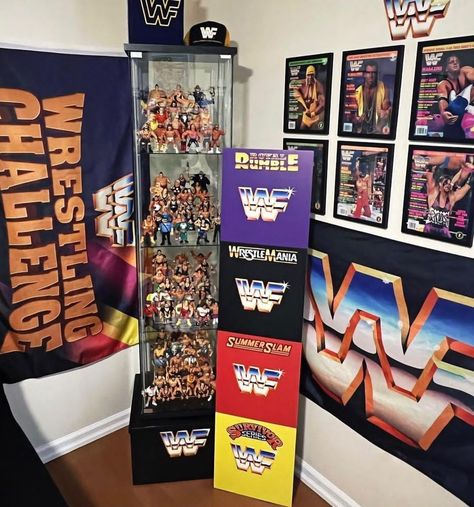 Wwe Room Ideas Bedroom, Wwe Bedroom Ideas, Edge And Lita, Wwe Bedroom, Wwe Art, Wwe Figures, Aesthetic Bedroom Decor, Teen Boy Room, Purple Color Palettes