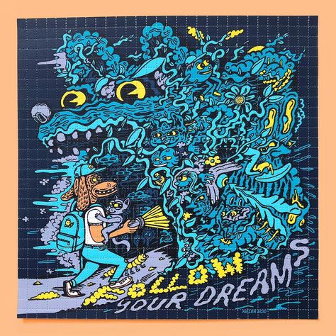 KillerAcid on Instagram: “Follow Your Dreams. Killeracid🏅com --> prints 👀 A collaborative print with Blotter Art Company 👍 also reprinted the 'Way Out West' print…” Blotter Art, Acid Art, Fairy Tattoo, Follow Your Dreams, Art Series, Sign Art, Starry Night, Dreaming Of You, Cool Art