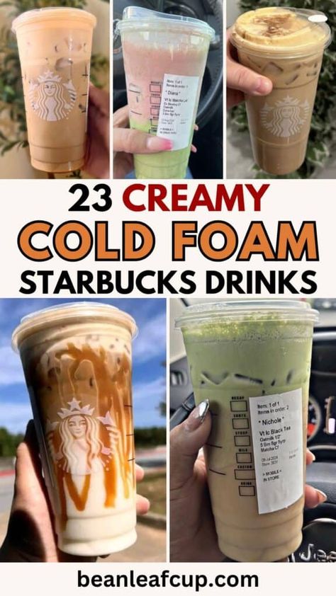 Struggling to find the perfect Starbucks cold foam drinks? I’ve rounded up the best Starbucks drinks with cold foam, including options like Starbucks shaken espresso with cold foam, to make your next order easy and delicious. Save this for your next Starbucks run! Starbucks Drinks With Cold Foam No Coffee, Best Coffee From Starbucks, Starbucks Drink With Cold Foam, Starbucks Drinks To Try Cold Foam, Starbucks Drinks With Blonde Espresso, Heavy Cream Starbucks Drinks, Starbucks Drinks With Sweet Cream Foam, Strong Starbucks Drinks, Starbucks Drink Orders To Try