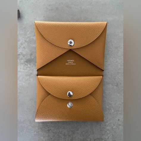 Hermès Calvi card Holder Hermes Handbags, Orange Bag, Card Slots, Original Box, Card Holder, Credit Card, Handbags, Orange