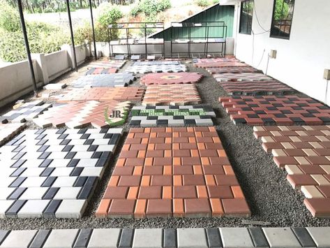 Paver Blocks: Types, Price, Advantages Paver Block Design, Modern Landscape Design Front Yard, Beautiful Houses Exterior, Outside Flooring, Paving Block, Pavement Design, Brick Patterns Patio, Paver Blocks, Paving Pattern