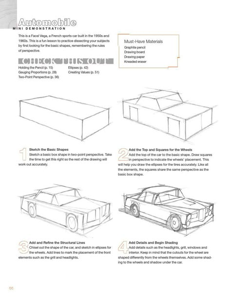 Successful Drawing, Car Drawing Easy, Art Perspective, Concept Art Tutorial, Car Drawing, Cool Car Drawings, Industrial Design Sketch, Drawing Exercises, Pencil Drawings Easy