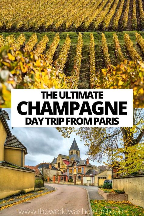 This Champagne day trip itinerary will guide you in how to visit this iconic wine region as a day trip from Paris. Champagne Region France, French Wine Country, France Vacation, Champagne France, Solo Adventure, Day Trip From Paris, Visiting Paris, Best Champagne, Champagne Region