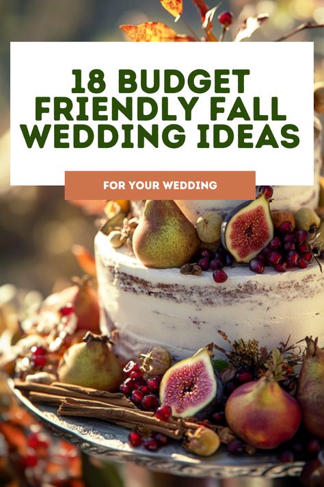 18 Affordable Fall Wedding Ideas to Enchant Your Guests Wedding Foods On A Budget, Outdoor Wedding Food Ideas, Outdoor Wedding Food, Affordable Fall Wedding, Elegant Fall Wedding Ideas, Outdoor Wedding Foods, Fall Outdoor Wedding, Autumn Reception, Budget Wedding Ideas