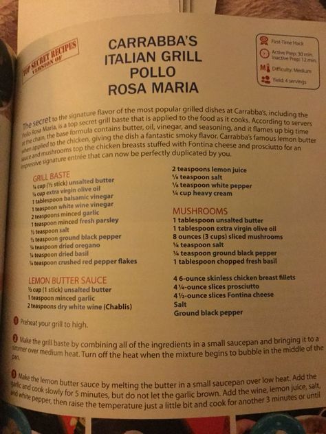 Carabbas Recipes, Carrabbas Recipes, Recipes Copycat, Italian Grill, Copykat Recipes, Turkey Dishes, Copycat Restaurant Recipes, Secret Recipe, Top Secret