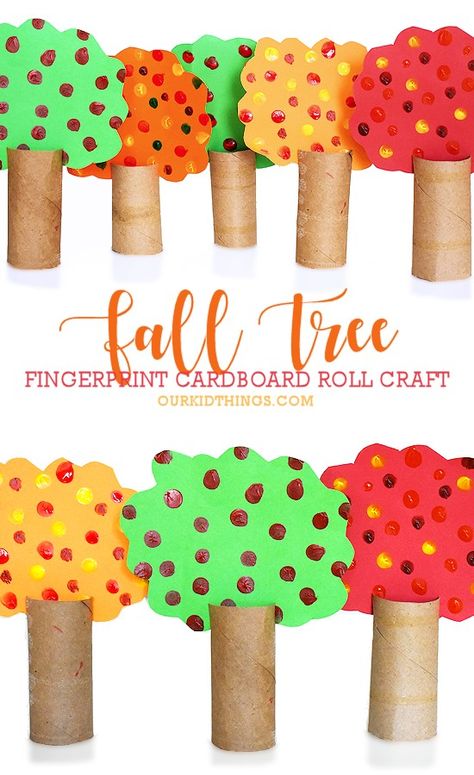 Fall Trees Crafts Preschool, Toilet Paper Roll Tree Craft, Fall Craft Leaves, Tree Arts And Crafts For Kids, Toilet Paper Roll Trees, Tree Craft Kindergarten, Tree Crafts For Toddlers, Tree Crafts Preschool, Paper Tree Craft