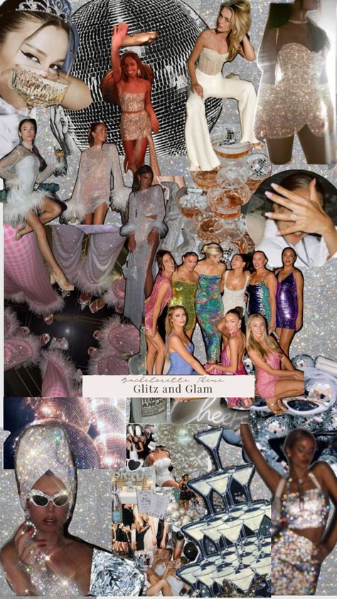 Glitz And Glam Hen Do, Sequin Hens Party, Beyonce Hen Party, Glitz And Glam Hens Party, Glitz And Glam Party Theme, Glitz And Glam Bachelorette Party, Glam Bridal Shower Ideas, Boujee Bachelorette Party, Glitz And Glam Bachelorette