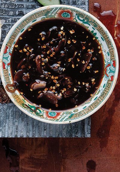 Sambal Kecap (Sweet Soy Dipping Sauce)  Recipe - Saveur.com~  Can't eat a egg roll without a great sauce~ Soy Dipping Sauce, Shallot Recipes, Sambal Sauce, Asian Sauces, Kecap Manis, Food Sauces, Dipping Sauces Recipes, Indonesian Recipes, Asian Sauce