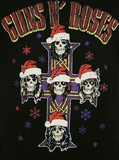 Heavy Metal Christmas, Sweet Child O' Mine, Rock N Roll Art, Rock Band Posters, Heavy Metal Art, Christmas Rock, Heavy Metal Rock, Axl Rose, Rock Posters