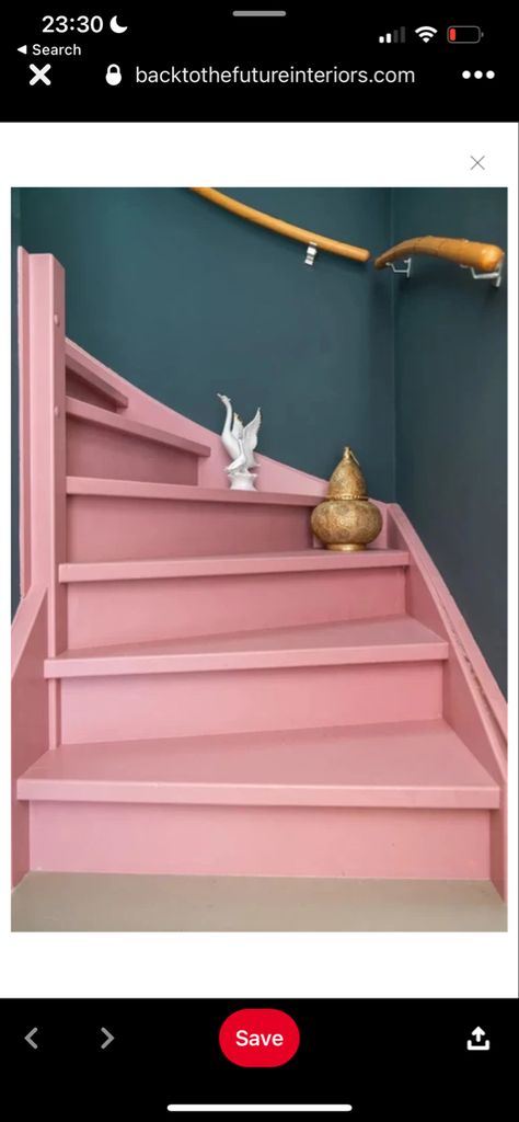 Pink Staircase, Hallway, Stairs, Pink