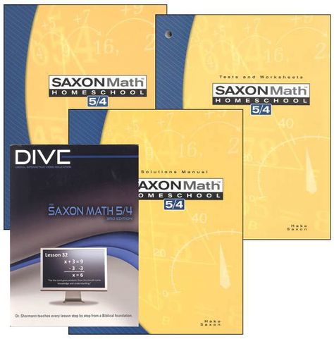 Saxon Math 5/4 3ED + DIVE CD-ROMs Saxon Math, Math 5, Calculus, Diving, Cd