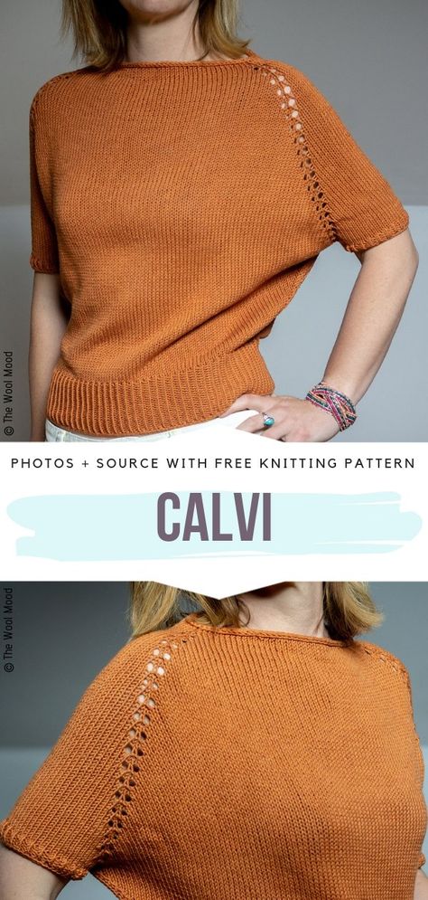 Gorgeous Summer Sweater Calvi Free Knitting Pattern Summer People, Summer Knitting Patterns, Knit Summer, Summer Sweater, Raglan Sweater, Free Knitting Patterns, Dress Tutorials, Summer Sweaters, Summer Knitting