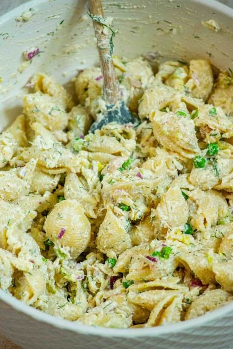 Tuna And Pea Pasta Salad, Tuna Pasta Salad With Pickles, Tuna Noodle Salad, Tuna Peas Pasta, Tuna And Peas Pasta, Cold Tuna Pasta Salad With Peas, Salad With Peas, Delicious Pasta Salad, Tuna Noodle Casserole Recipe