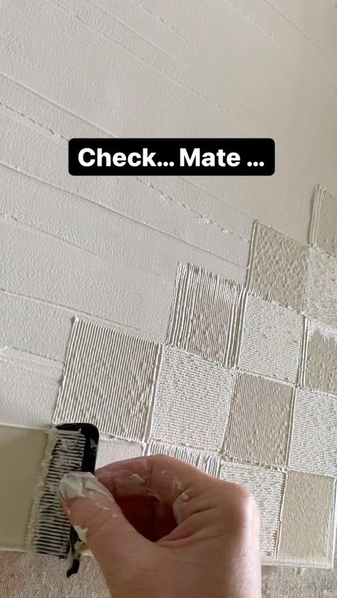 Base layer done… working on a new design 👌 #checkmate #check #checkers #pattern #texturedart #texture | Instagram Colourful Textured Art, Checkered Plaster Art, How To Paint Checkers, Checker Painting, Checkered Canvas Painting, Diy Checkered Wall, Checkerboard Canvas Painting, Paint Textured Walls, Texture Art Diy