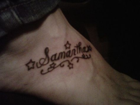 Samantha Samantha Name Tattoo, Samantha Tattoo, Samantha Name, Cursive Tattoos, Name Tattoo, Name Tattoos, Hand Art Drawing, Hand Art, Tattoos For Guys