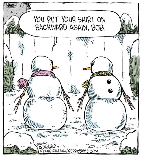 Speed Bump for 2/14/2020 Speed Bump Cartoon, Snowman Humor, Snowman Jokes, Teacher Winter Break Meme Funny, Winter Jokes, Speed Bump Comic, Holiday Memes, Christmas Humor Memes, Snow Humor