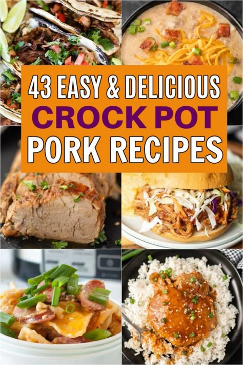 Crockpot Recipes Slow Cooker Pork, Crockpot Pork Dinner Recipes, Slow Cooker Pork Recipes Crock Pot, Easy Crockpot Meals Pork, Easy Crockpot Dinners Pork, Fall Crockpot Recipes Pork, Pork Chop Recipes In Crock Pot, Crockpot Recipes Pork Tenderloin, Crockpot Meals Pork