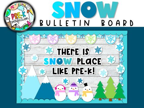 This snow bulletin board is perfect for all winter and holiday long! Your student will love seeing their names on these adorable snowmen! You are sure to have the cutest bulletin board in school! INCLUDED: Bulletin border snowmen trees mountains snowflakes THERE IS SNOW PLACE LIKE PRE-K! - letters THERE IS SNOW PLACE LIKE PRESCHOOL! - letters THERE IS SNOW PLACE LIKE KINDERGARTEN! - letters THERE IS SNOW PLACE LIKE 1ST GRADE! - letters THERE IS SNOW PLACE LIKE 2ND GRADE! - letters THERE IS SNOW PLACE LIKE 3RD GRADE! - letters THERE IS SNOW PLACE LIKE 4TH GRADE! - letters THERE IS SNOW PLACE LIKE 5TH GRADE! - letters **Please note that this is a DIGITAL DOWNLOAD. No physical item will be shipped to you. Once you complete your purchase you will be able to download the PDF containing this pro Winter Preschool Bulletin Boards, Snow Bulletin Board Ideas, Winter Bulletin Boards For Preschool, Snow Bulletin Board, Snowflake Bulletin Board, Bulletin Board Winter, Board Snowman, Snowman Bulletin Board, Winter Bulletin Board