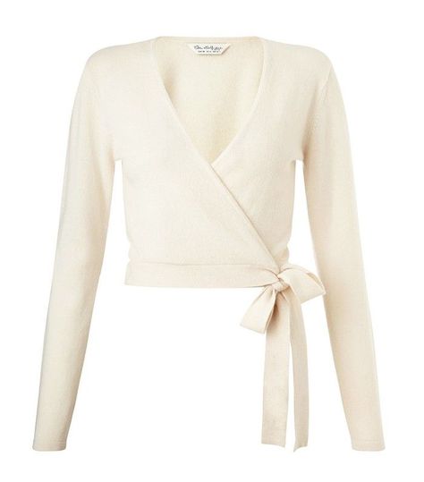 Miss Selfridge Cream Cashmere Wrap Cardi Pola Kardigan, White Long Sleeve Cardigan, White Wrap Top, Long Sleeve Wrap Top, Cardigan White, Cropped Cardigan Sweater, Flattering Tops, Cream Cardigan, Cashmere Wrap