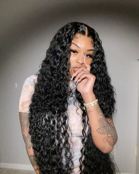 Middle Part Curly Hair Wig, Middle Part Wet And Wavy Sew In, Wet And Wavy Sew In With Closure Curly Hair, Long Curly Wigs For Black Women, Water Wave Sew In, 30 Inch Curly Wig, Birthday Wigs, Middle Part Curly Wig, Loose Curly Wig