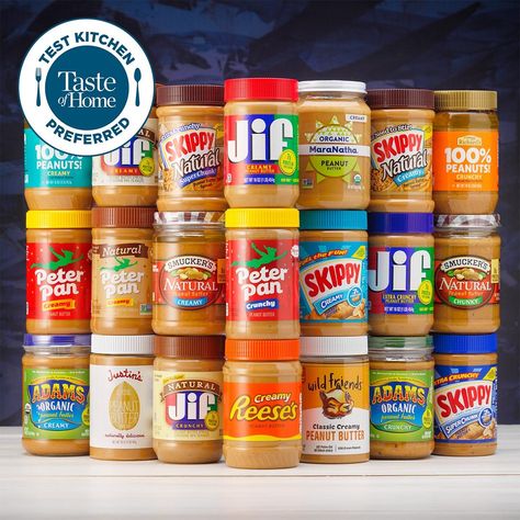 We Found the Best Peanut Butter Brands for Creamy and Chunky Fans Healthy Peanut Butter Snacks, Jif Creamy Peanut Butter, Peanut Butter Cream Pie, Jif Peanut Butter, Peanut Butter Brands, Skippy Peanut Butter, Best Pickles, Butter Brands, Peanut Butter Snacks