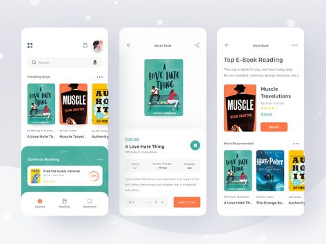 Happy Weekend Guys,I want to share with you again guys, is this exploration about e-Book Store app. When you buy an ebook from this app, you can also read our books online - anywhere, any time, ... Book App Design, E-book Design, Book App Ui, E Book Design, Kids App Design, Creative App Design, Music App Design, Health App Design, Ui Design Mobile