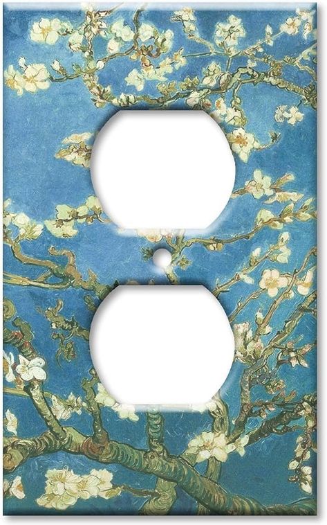 Art Plates - 1 Gang Toggle Decorative Metal Wall Plate - One Gang Light Switch Plate Cover - Van Gogh: Almond Blossoms - (Made in USA) - Amazon.com Almond Blossoms, Almond Blossom, Light Switch Plate, Light Switch Plate Cover, Decorative Metal, Switch Plate Covers, Light Switch Plates, Switch Plate, Wall Plate