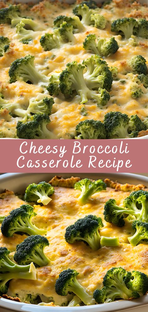 Cheesy Broccoli Casserole is a classic comfort food dish that brings together tender broccoli, a creamy cheese sauce, and a crunchy topping for a deliciously satisfying meal or side. This casserole is easy to make, loaded with rich flavors, and an excellent way to add more vegetables to your meal in a delightful way. Whether you’re preparing it for a holiday gathering, a potluck, or a family dinner, this dish is sure to be a hit! Easy Cooked Vegetable Recipes, Cheesy Brocolli Casserole, Broccoli Casserole With Cheezits, Easy Cheesy Broccoli Casserole, Vegetable Cheese Casserole, Christmas Broccoli Casserole, Broccoli And Cheddar Casserole, Cheesy Broccoli Side Dish, Make Ahead Broccoli Cheese Casserole