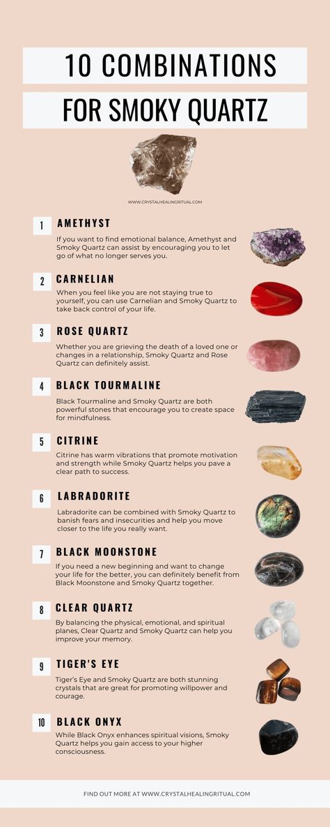 Color Meaning Chart, Crystal Meanings Charts, Crystal Combinations, Best Healing Crystals, Beauty Spells, Smoky Crystal, Heal Yourself, Opalite Crystal, Gemstone Properties