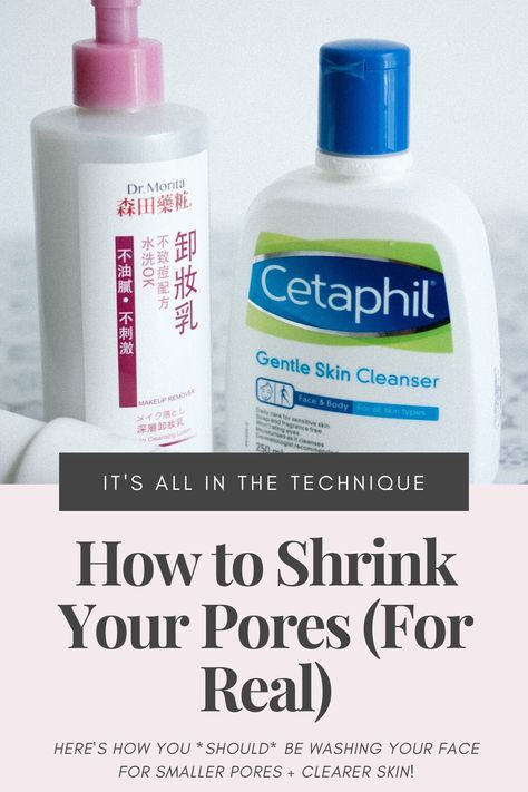 Yes, it's true that pores don't open, close, or truly shrink. BUT, you can still make them look way smaller with the right technique. Curious? I bet you are! Close Open Pores The Face, Closing Pores On Face, Skin Care For Open Pores, How To Remove Pores On Face, Open Pores Skin Care Routine, How To Close Pores On Face, How To Close Open Pores On Face, Close Pores On Face, Shrink Pores On Face