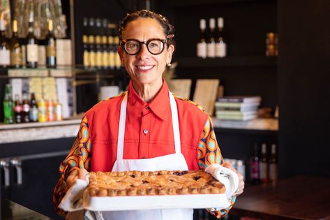 Chef Nancy Silverton Talks Her Newest Collaboration | Food & Wine Raspberry Custard Tart, Cauliflower Frittata, Garlic Lamb Chops, Nancy Silverton, Baked Onions, Antipasto Salad, Lamb Meatballs, Ricotta Pasta, Female Chef