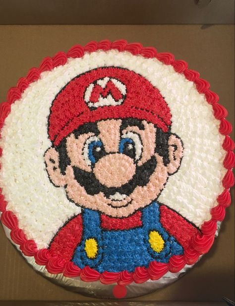 Mario Face Cake, Super Mario Cupcake Cake, Mario Cookie Cake, Super Mario Bros Cake Ideas, Super Mario Bros Party Ideas Cake, Mario Sheet Cake, Mario Cupcake Cake, Mario Birthday Cakes, Mario Birthday Party Cake