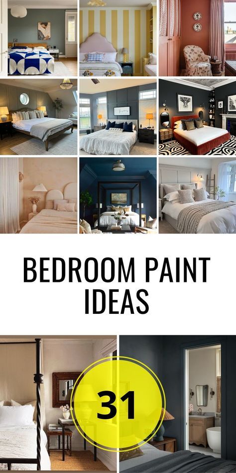 Small bedrooms need not be dull! Our bedroom paint ideas for small rooms are all about maximizing space with color. Explore how light shades can create an illusion of spaciousness, or how an accent wall can add depth and character. Whether it's the freshness of white or the serenity of blue, our ideas ensure your small bedroom is big on style. Bedroom Color Ideas With Accent Wall, Paint Colours For Small Bedroom, Painting Room Ideas Bedrooms, Basement Bedroom Paint Ideas, How To Paint Bedroom Walls, Color Drenching Small Bedroom, Spare Room Paint Ideas, Bedroom Painted Accent Wall, Paint Accent Wall Bedroom