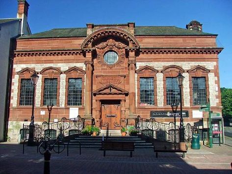 Gothic Exterior, Library Exterior, Grand Library, Land Scapes, Cumbria England, Comic Reference, Island Survival, Carnegie Library, Library Architecture