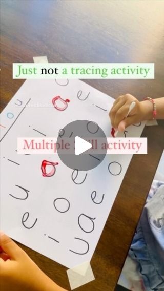 Nisha Yadav| Your Key to Easy Learning Activities on Instagram: "Give it a try and make learning fun.
This activity is about coding, vowel recognition and sound, tracing, hand eye coordination. 

Sound the vowels as you trace them following the color code.

Follow for more ideas @learnwithkidscrafts

#finemotorskills #preschoolactivities #prekactivities #kindergarten #preschool #classroomactivities #teachersofinstagram #prekteacher #prekindergarten #handsonlearning  #learningisfun
#homeschooling #diymom #momlife #momhacks #simpleactivities #iteach #kidsactivityideas 
#kidactivities 
 #preschoolactivities #learningathome 
 #activitiesforkids #activitiesfortoddlers  #preschoolmom #phonicsactivities 
 #preschoolactivities #phonics #phonicsfun 
#easyplayideas" Easy Learning Activities, Preschool Mom, Prek Teacher, Hand Eye Coordination, Make Learning Fun, Pre K Activities, Pre Kindergarten, Easy Learning, Mom Diy