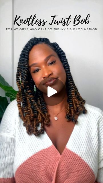 Rubber Band Method Twist, Knotless Twist, Twist Bob, Bob Tutorial, Cuban Twist, Marley Twist Hairstyles, Loc Method, Passion Twist Hair, Water Wave Hair