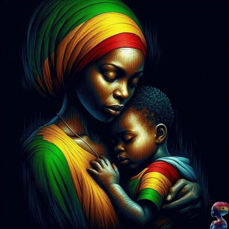 Mama Africa Art, Blacks In The Bible, Rasta Art, Prayer For Mothers, Thumbnail Ideas, Mother Africa, African Interior Design, Afrofuturism Art, Mama Africa