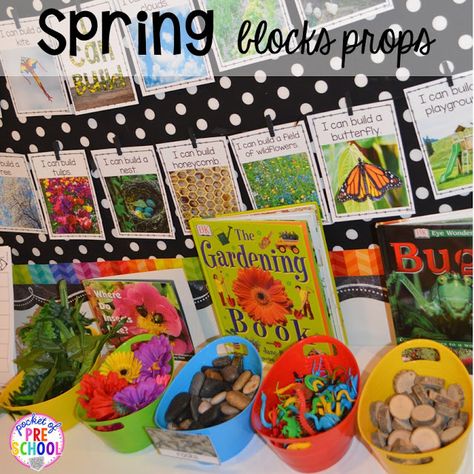 STEM block prop for a spring theme plus Plant Needs and Life Cycle Posters FREEBIE. Prefect for preschool, pre-k, and kindergarten. Plant Activities For Preschool, Block Center Preschool, Blocks Center, Centers For Preschool, Pocket Of Preschool, Stem Centers, Blocks Preschool, Preschool Garden, Plants Unit