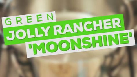 This Green Apple Moonshine is Infused with Jolly Rancher Candy Green Apple Moonshine Recipe, Jolly Rancher Moonshine, Apple Cider Moonshine, Green Apple Jolly Rancher, Diy Moonshine, Apple Moonshine, Flavored Moonshine Recipes, Jolly Rancher Drink, Apple Pie Moonshine Recipe