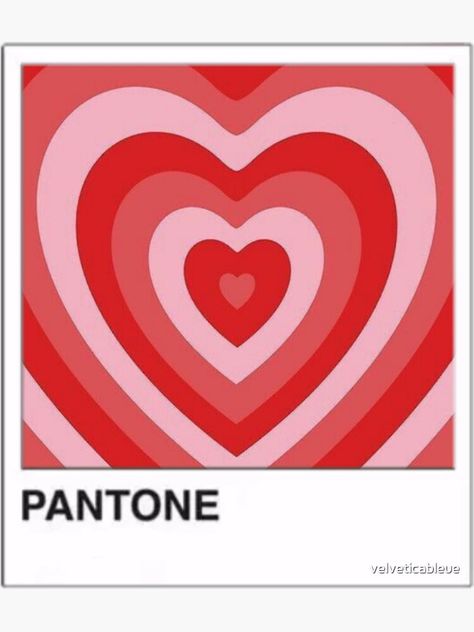 "Aesthetic Powerpuff Girls Heart Pantone" Sticker by velveticableue | Redbubble Powerpuff Aesthetic, Powerpuff Girls Heart, Powerpuff Heart, Aesthetic Powerpuff, Hens Ideas, Girl Symbol, Pink Wednesday, Tufting Ideas, Heart Doodle