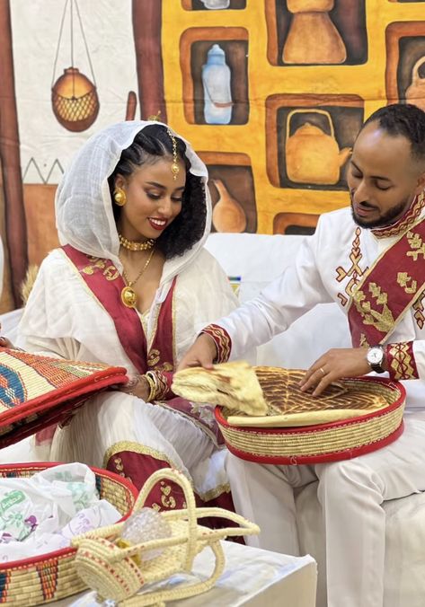 Tigrinya culture #eritreanculture Habesha Aesthetic, Eritrean Women, Habesha Clothes, Eritrean Wedding, Eritrean Culture, Habesha Wedding, Ancestral Healing, Eritrean Dress, Cultural Wedding