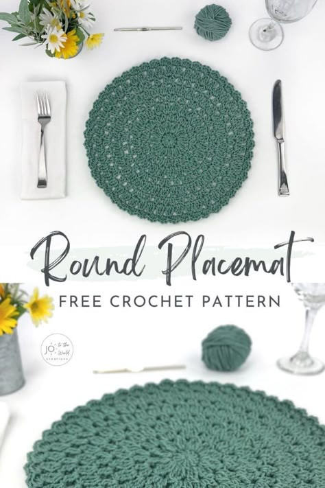 Placemat Patterns, Crochet Placemat, Crochet Table Mat, Crochet Placemat Patterns, Crochet Placemats, Round Placemat, Placemats Patterns, Crochet Decor, Crochet Circles