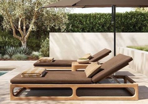 Elegant Pool, Outdoor Pool Furniture, Pool Bed, Luxury Couch, Wood Outdoor Furniture, Couches Living, Outdoor Luxury, Outdoor Wood Furniture, Outside Furniture