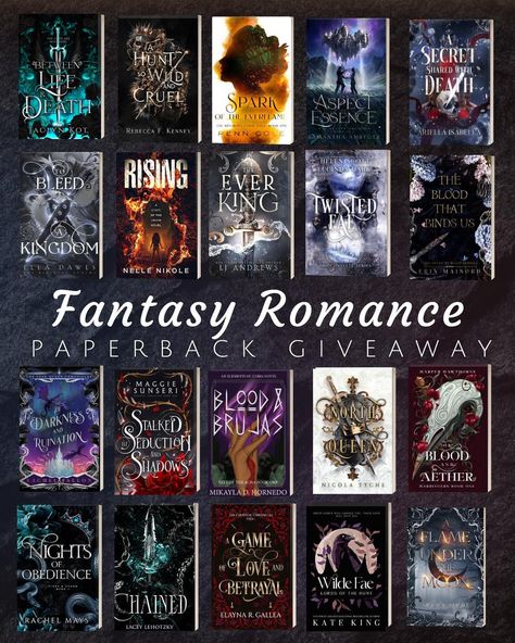 ‼️ Giveaway closed. Thank you all for entering ‼️ ⚔️Fantasy Romance Paperback Giveaway⚔️ 20 authors have teamed up to bring you this fantasy romance giveaway! Open internationally!!! ✨ WHAT YOU WILL WIN ✨ ⚔️ The Ever King (Signed w/ goodies!) by @authorljandrews ⚔️ Twisted Fae (Omnibus!) by @authorlucysmoke 🖤 To Bleed A Kingdom by @elladawesbooks ⚔️ Of Blood and Aether by @harperhawthorne 🖤 Of Darkness and Ruination by @rachelfallonauthor ⚔️ Spark of the Everflame by @authorpenncole 🖤 Ni... Book Bucket, Fantasy Authors, Fantasy Books To Read, Beloved Book, Fantasy Romance, Fantasy Books, Dark Fantasy, Authors, New Books