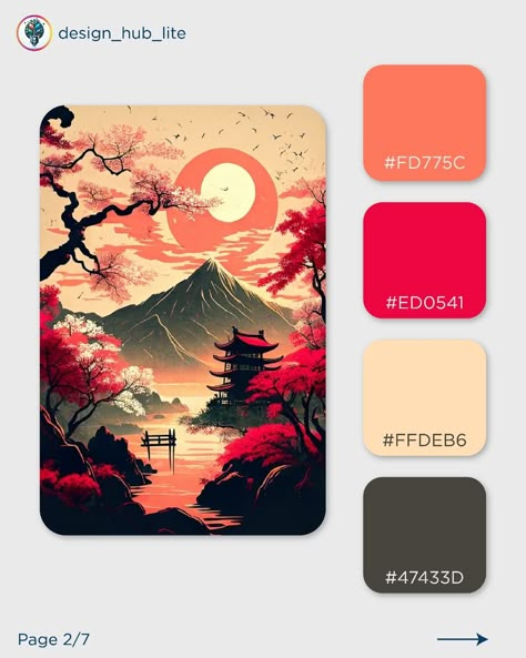 Japanese Art Color Palette, Asian Color Palette, Japan Color Palette, Color Pallets Aesthetic, Minimalism Japanese, Japanese Colour Palette, Japanese Color Palette, Traditional Color Palette, Japanese Colors