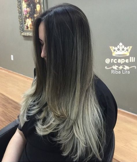 black to blonde ombre Ash Ombre Hair, Ombre Straight Hair, Caramel Ombre Hair, Brown Ombre Hair Color, Balayage Straight Hair, Blonde Ombré, Best Ombre Hair, 2018 Hair, Ombre Blond