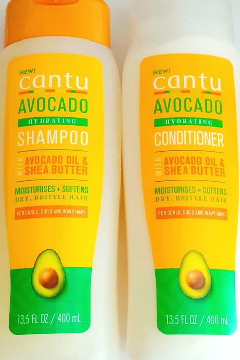 Cantu Shampoo And Conditioner, Wavy Textured Hair, Cantu Hair, Cantu Shampoo, Cantu Hair Products, Avocado Shampoo, Hydrogen Water, Avocado Butter, Butter Oil