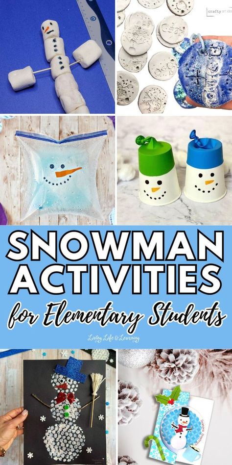 Snowman Activities for Elementary Students Crafts For Elementary Students, Classroom Winter Party, Winter Party Ideas, Elementary School Party, Snowman Activities, Activities For Elementary Students, Elementary School Activities, Elementary Science Activities, Snowmen Activities